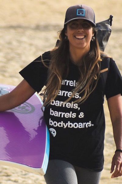 Anne-Cécile Lacoste sur la plage